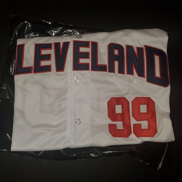 New Cleveland Baseball Major League Rick Vaughn Jersey Gray Multiple Sizes - Picture 2 of 2
